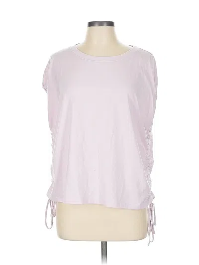 Pre-owned Zella Short Sleeve Top Pink Boatneck Tops