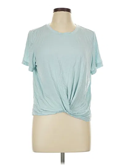Pre-owned Zella Short Sleeve Top Teal Keyhole Neckline Tops