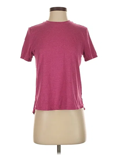 Pre-owned Zella Short Sleeve T-shirt In Burgundy
