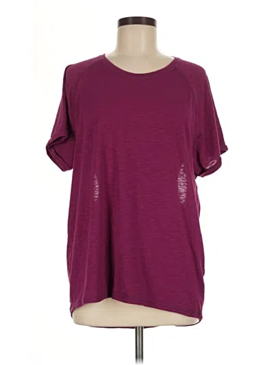 Pre-owned Zella Short Sleeve T-shirt In Burgundy