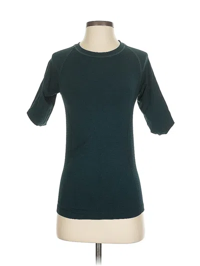 Pre-owned Zella Short Sleeve Turtleneck In Blue