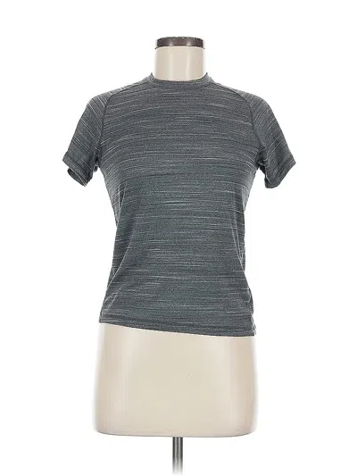 Pre-owned Zella Short Sleeve Turtleneck In Gray