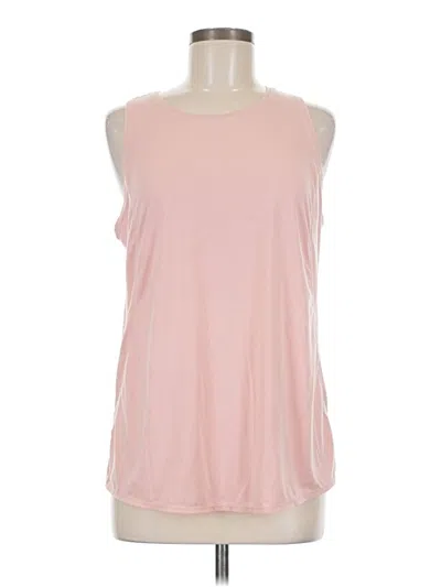 Pre-owned Zella Sleeveless Top Pink Boatneck Tops