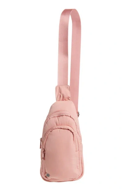 Zella Small Sling Bag In Pink Desert