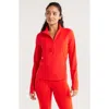 Zella So Soft Active Half Zip Pullover In Red