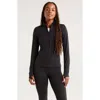 Zella So Soft Actve Half Zip Pullover In Black