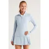 Zella So Soft Actve Half Zip Pullover In Blue