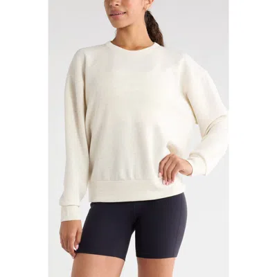 Zella Soft Luxe Boxy Crew Sweatshirt In Neutral