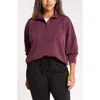 Zella Soft Luxe Half Zip Pullover In Purple