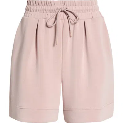 Zella Soft Luxe High Waist Knit Shorts In Purple