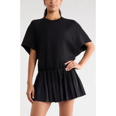 Zella Soft Luxe Raglan Sleeve T-shirt In Black