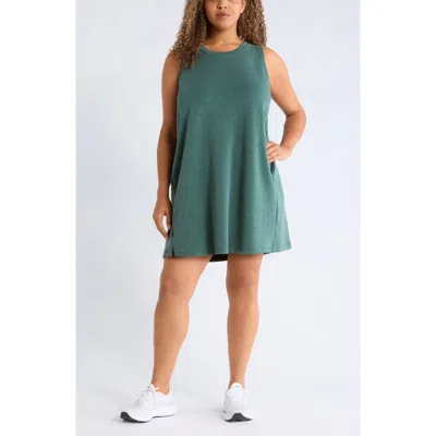 Zella Soft Luxe Tank Dress In Green