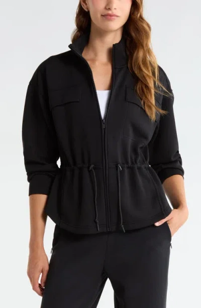 Zella Soft Luxe Utility Jacket In Black