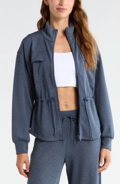 Zella Soft Luxe Utility Jacket In Blue