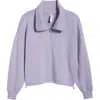 Zella Soft Modal Blend Half Zip Pullover In Purple Heirloom