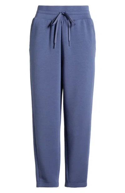 Zella Soft Modal Blend Scuba Liftoff Drawstring Ankle Pants In Blue Indigo