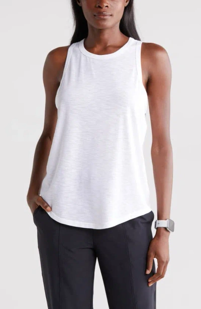 Zella Spark Slub Tank In White