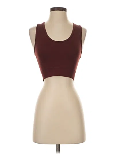 Pre-owned Zella Sports Bra In Burgundy