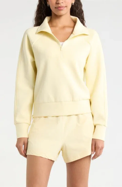 Zella Sporty Half Zip Sweatshirt In Yellow