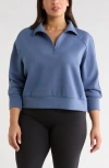 Zella Sporty Half-zip Pullover In Blue
