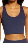 Zella Studio Lite Longline Bra In Navy Nightfall