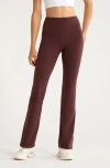 Zella Studio Luxe Bootcut Leggings In Burgundy