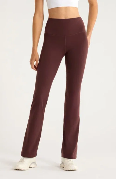 Zella Studio Luxe Bootcut Leggings In Burgundy