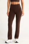 Zella Studio Luxe Bootcut Leggings In Brown