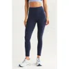 Zella Studio Luxe Colorblock High Waist 7/8 Leggings In Blue