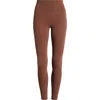 Zella Studio Luxe High Waist 7/8 Leggings In Brown Bitter