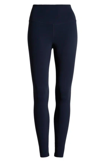 Zella Studio Luxe High Waist 7/8 Leggings In Navy Sapphire