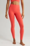 Zella Studio Luxe High Waist 7/8 Leggings In Red Cayenne