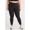 Zella Studio Luxe High Waist Crop Leggings In Black