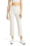 Zella Studio Luxe High Waist Flare Ankle Pants In Grey Moonbeam