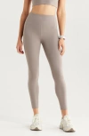 Zella Studio Luxe High Waist Pocket 7/8 Leggings In Neutral
