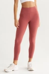 Zella Studio Luxe High Waist Pocket 7/8 Leggings In Pink