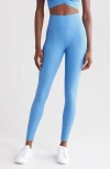 Zella Studio Luxe High Waist Pocket 7/8 Leggings In Blue Lapis
