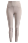 Zella Studio Luxe High Waist Pocket 7/8 Leggings In Grey Rock