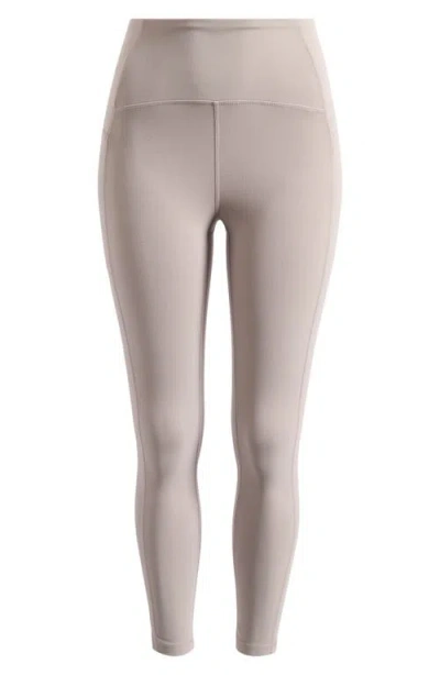 Zella Studio Luxe High Waist Pocket 7/8 Leggings In Grey Rock