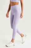 Zella Studio Luxe High Waist Pocket 7/8 Leggings In Purple Heirloom