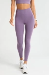 Zella Studio Luxe High Waist Pocket 7/8 Leggings In Purple Montana