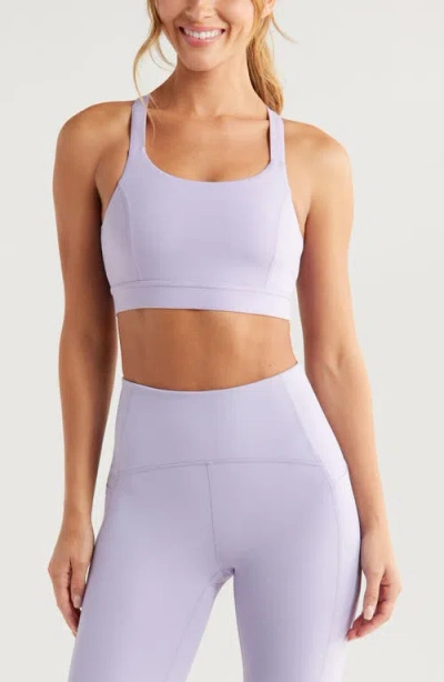 Zella Studio Luxe Lite Court Sports Bra In Purple Heirloom