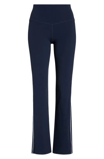Zella Studio Luxe Piped Bootcut Leggings In Blue