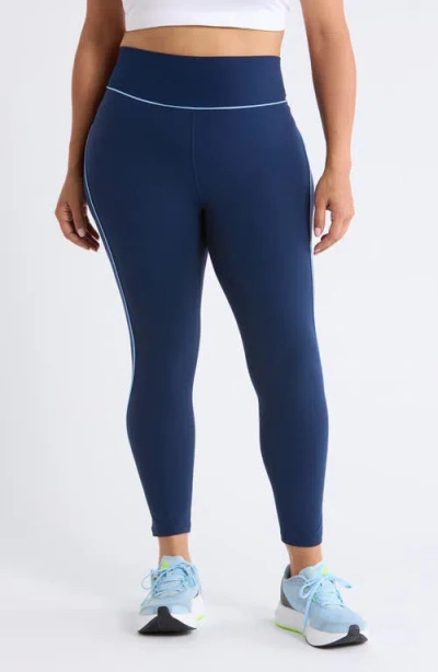 Zella Studio Luxe Piped High Waist Leggings In Animal Print