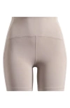 Zella Studio Luxe Pocket Bike Shorts In Grey Rock