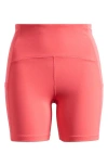 Zella Studio Luxe Pocket Bike Shorts In Pink Paradise