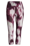 Zella Studio Luxe Print High Waist Pocket Crop Leggings