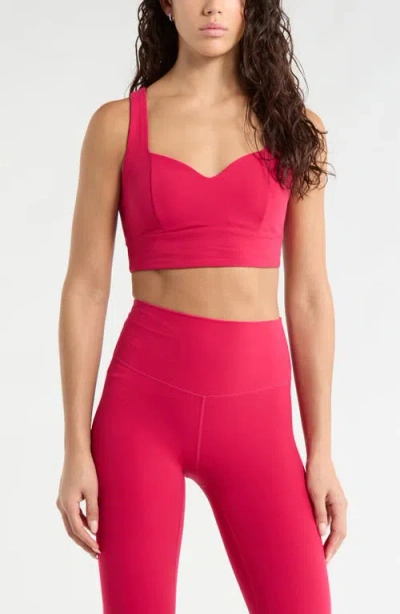 Zella Studio Luxe Sweetheart Sports Bra In Pink