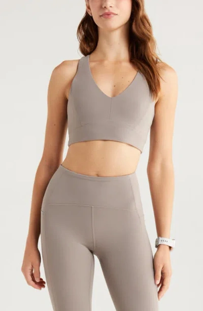 Zella Studio Luxe V-neck Racerback Sports Bra