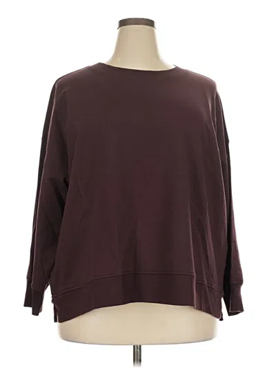 Pre-owned Zella Sweatshirt In Burgundy